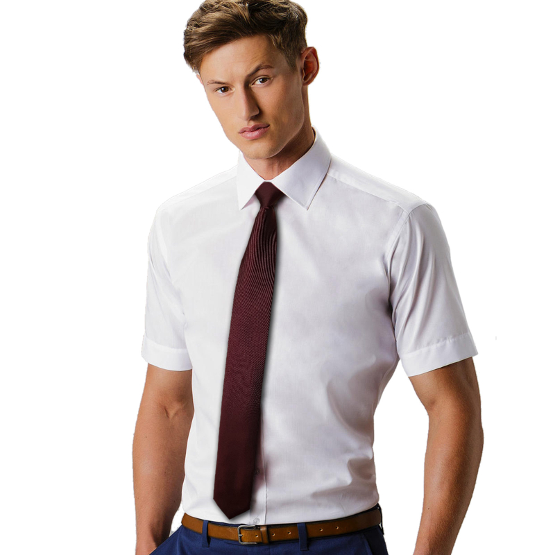 EASY-CARE Kurzarm Hemd Slim Fit in weiß