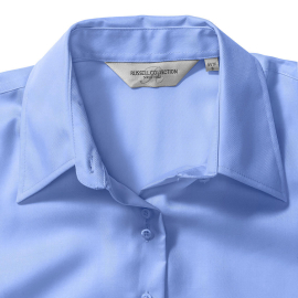 Damen Bluse Absolut Bügelfrei Kurzarm in hellblau
