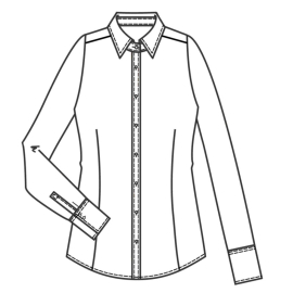 Seidensticker® Bluse MODERN Langarm weiß