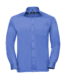 EASY-CARE Bestatter Hemd Langarm mittelblau