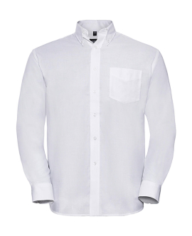 Button Down Bestatter Hemd Langarm weiß
