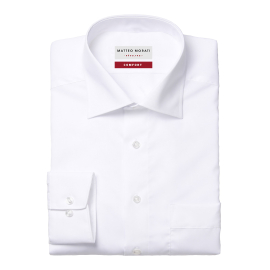 Matteo Morati® Comfort Fit Hemd, Fb.weiß Langarm Twill-Q