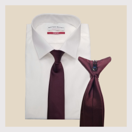 Clip Krawatte BUSINESS Plus bordeaux