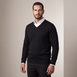 BASIC Strickpullover mit V-Ausschnitt BOSTON