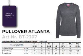 BASIC Damen Strickpullover mit V-Ausschnitt ATLANTA