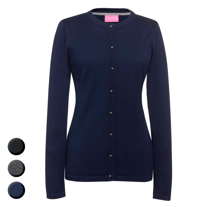 Damen Strickjacke mit Rundhals-Ausschnitt SEATTLE