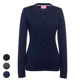 Damen Strickjacke mit Rundhals-Ausschnitt SEATTLE