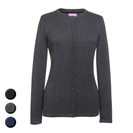 Damen Strickjacke mit Rundhals-Ausschnitt SEATTLE