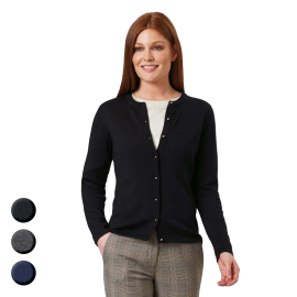 Damen Strickjacke mit Rundhals-Ausschnitt SEATTLE