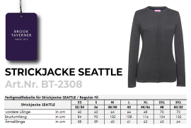 Damen Strickjacke mit Rundhals-Ausschnitt SEATTLE