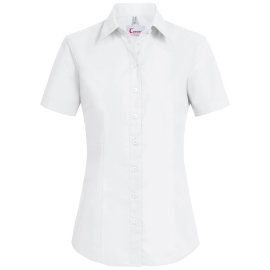 Premium Kurzarm Damen Bluse REGULAR FIT - WEISS