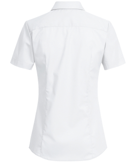 Premium Kurzarm Damen Bluse REGULAR FIT - WEISS