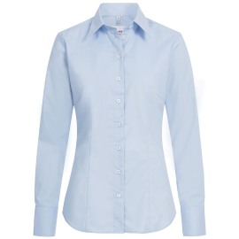 Premium Langarm Damen Bluse REGULAR FIT - HELLBLAU