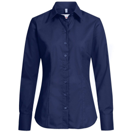 Premium Langarm Damen Bluse REGULAR FIT - MARINE