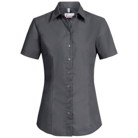 Premium Kurzarm Damen Bluse REGULAR FIT - ANTHRAZIT