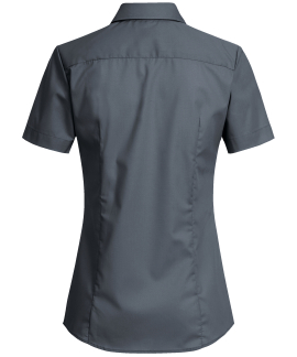 Premium Kurzarm Damen Bluse REGULAR FIT - ANTHRAZIT