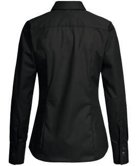 Premium Langarm Damen Bluse REGULAR FIT - SCHWARZ