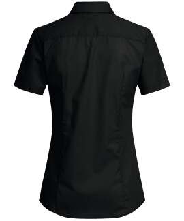 Premium Kurzarm Damen Bluse REGULAR FIT - SCHWARZ