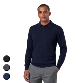 BASIC Strickpolo mit Knopfleiste CASPER