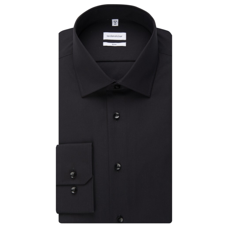 Seidensticker® Premium Hemd SLIM, Fb.schwarz Langarm