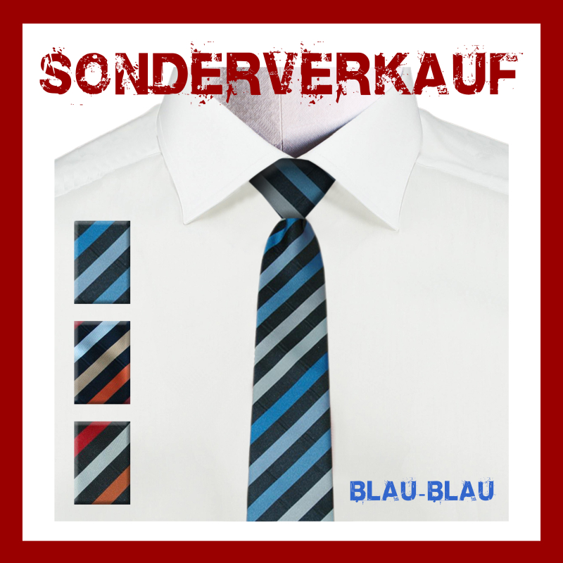 Bestatter Krawatte Design FABELHAFT mit Gummizug Fb. blau-blau