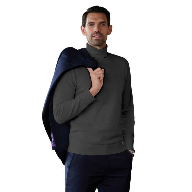 PREMIUM MERINO Strickrollkragenpullover OSLO