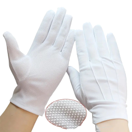 Micro Handschuhe Premium mit Noppen (weiß)