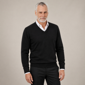 Premium Strickpullover mit V-Ausschnitt BERLIN