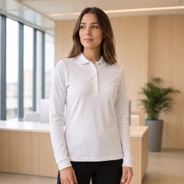 Damen Premium Qualität Langarm Polo Anna