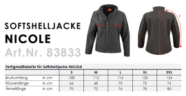 Damen Softshell Jacke NICOLE, Fb. schwarz